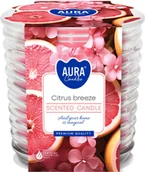 Świece - Świeca zapachowa w szkle BISPOL Aura 28H CYTRUSOWE ORZEŹWIENIE - miniaturka - grafika 1