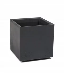Doniczka kwadratowa na kółkach antracyt 40x40 cm Karo - Donice - miniaturka - grafika 1
