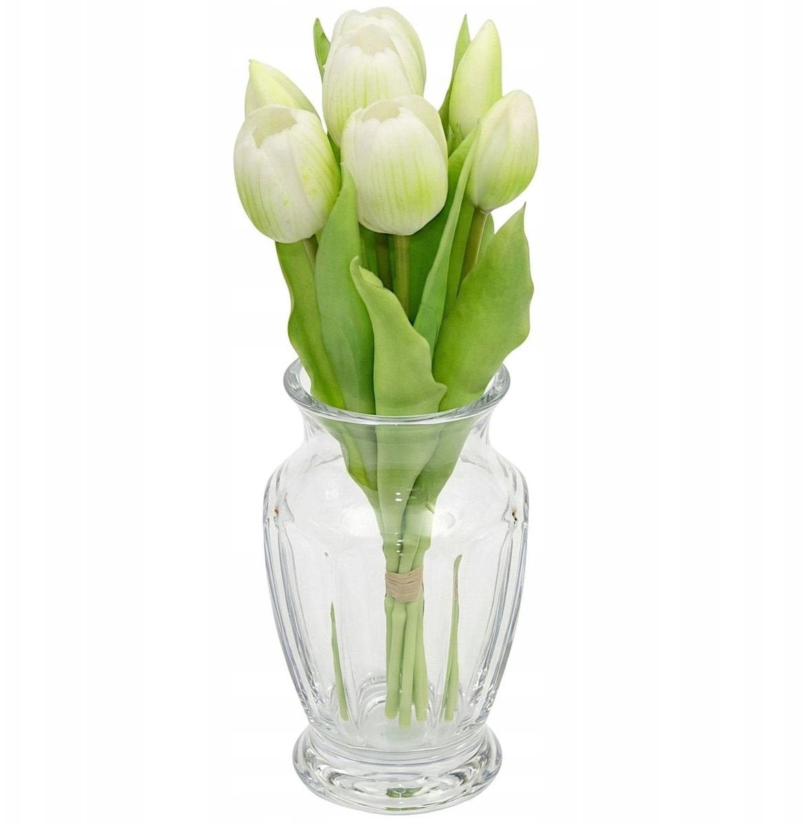 Saska Garden BUKIET 7 TULIPANÓW BIAŁYCH 31CM JAK ŻYWYCH DEKORACJA WIOSENNA