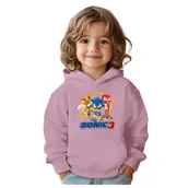 Bluzy dla dziewczynek - BLUZA DZIECIĘCA SONIC 3 122-128 Z KAPTUREM BAWEŁNIANA JAKOŚĆ - miniaturka - grafika 1