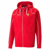 Bluzy męskie - Bluza PUMA FERRARI RACE HOODED SWEAT JACKET na suwak z kapturem M - miniaturka - grafika 1