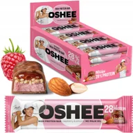 Przekąski dla dzieci - Oshee batony proteinowe malina-migdał 12 sztuk | Baton proteinowy białkowy - miniaturka - grafika 1