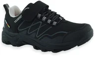 Buty dla dziewczynek - Sportowe/trekkingowe buty dziewczęce American Club WT257 Czarno Różowe - miniaturka - grafika 1