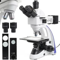 Mikroskopy i lupy - Profesjonalny Mikroskop Metalurgiczny Trinokularowy Techrebal MT1 LED 500x - miniaturka - grafika 1