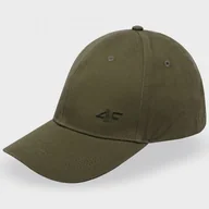 Czapki męskie - Czapka Z Daszkiem Męska 4F Sportowa Khaki SS23ACABM119-43S - miniaturka - grafika 1