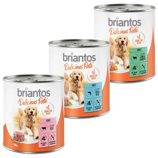 10 + 2 gratis! Briantos Delicious Paté, 12 x 800 g - Pakiet mieszany - Mokra karma dla psów - miniaturka - grafika 1