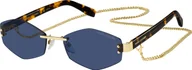 Okulary przeciwsłoneczne - Marc Jacobs MARC 496/S AIR GOLD/BLUE 57/18/135 Damskie okulary przeciwsłoneczne Okulary przeciwsłoneczne - miniaturka - grafika 1