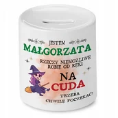 Skarbonki - SKARBONKA DLA LEKARZA DOKTORA WIE WIĘCEJ NIŻ GOGLE z Nadrukiem ze Zdjęciem + Opakowanie na prezent (wzór 02) - miniaturka - grafika 1