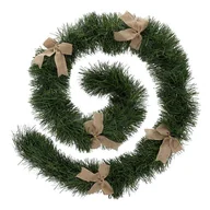 Ozdoby bożonarodzeniowe - Girlanda świąteczna 200 cm GUIRNAS - II z kokardkami - miniaturka - grafika 1