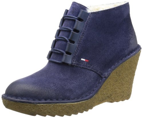 Hilfiger Denim GILL 4W kozaki damskie, niebieski - Niebieski Peacoat 409-40 EU