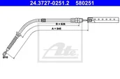Linki hamulca postojowego - Cięgło, hamulec postojowy ATE 24.3727-0251.2 - miniaturka - grafika 1