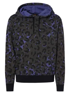BOSS Orange Bluza męska z kapturem - We_Leopard Mężczyźni Bawełna lila|zielony|czarny wzorzysty, S - Bluzy męskie - miniaturka - grafika 1