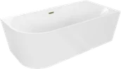 Wanny - Mexen Mia wanna wolnostojąca narożna prawa 150 x 75 cm, biała, przelew złoty - 52691507500P-50 - miniaturka - grafika 1