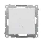 Wyłączniki światła i elektryczne - Wyłącznik schodowy Simon 55 - jasnoszary mat - miniaturka - grafika 1