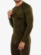 Bluzy sportowe męskie - Bluza termoaktywna Brubeck Ranger Protect - khaki - miniaturka - grafika 1