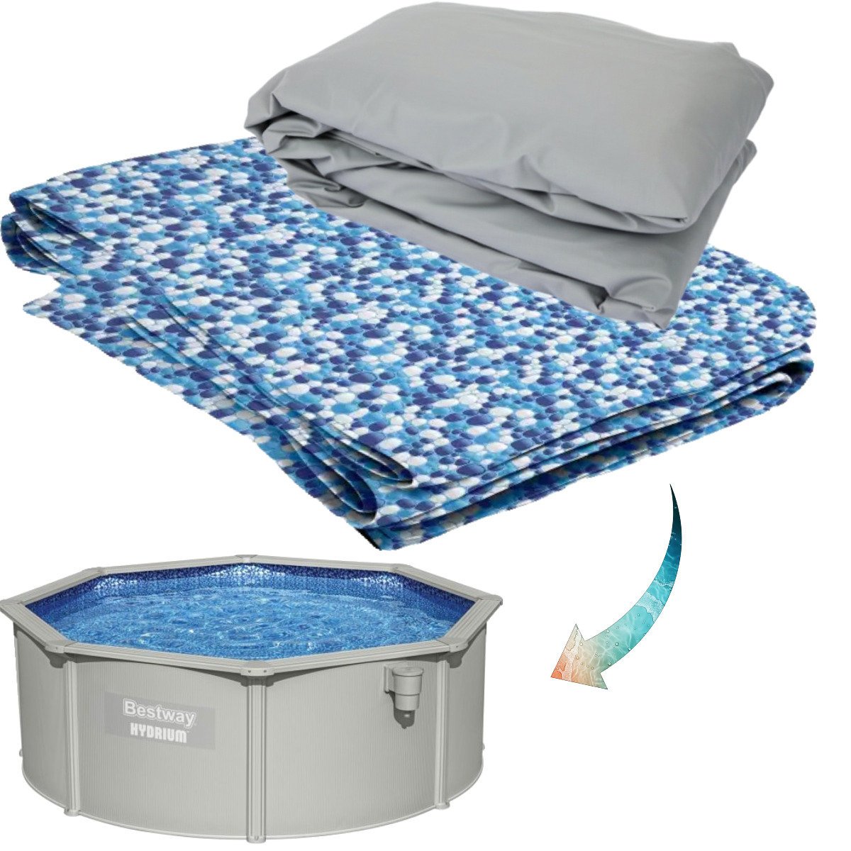 Bestway niecka basenowa basenu hydrium 457x122cm poszycie wykładzina  56384