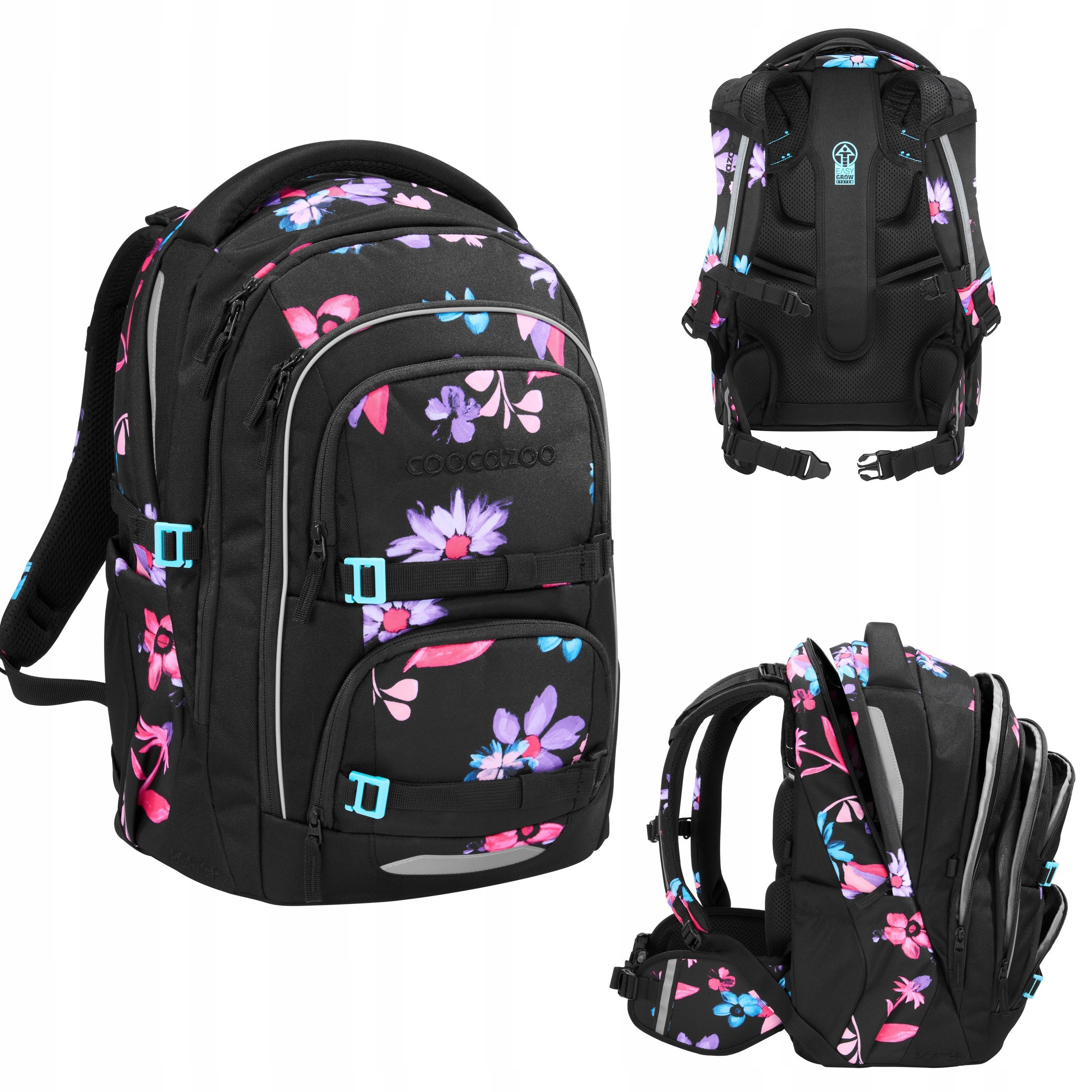 Coocazoo Plecak Szkolny Porter Floral Artnight Młodzieżowy Kwiaty Duży 30L