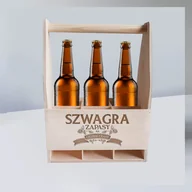 Pozostałe akcesoria barmańskie - Szwagra zapasy na ciężkie czasy - nosidło z grawerem na prezent dla szwagra - miniaturka - grafika 1