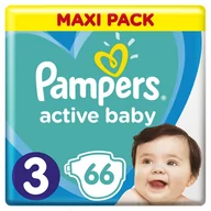 Pieluchy - Pampers Active Baby Dry Maxi Pack S3 66szt - miniaturka - grafika 1