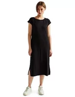 Sukienki - Street One Damska letnia sukienka prążkowana, czarny, 38 - miniaturka - grafika 1