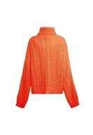 Swetry damskie - myMo Damski sweter z golfem, modny sweter pomarańczowy XS/S - miniaturka - grafika 1