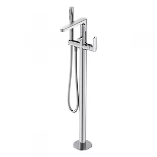 Cersanit Inverto bateria wannowa wolnostojąca chrom uchwyty 2 Design in 1 chrom i czarny S951-287 S951-287 - Baterie wannowe i prysznicowe - miniaturka - grafika 1