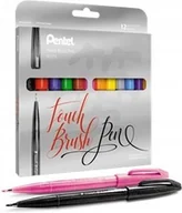 Cienkopisy - Pisaki do kaligrafii i liternictwa Pentel Brush Pen SES15 mix 12 kol, - miniaturka - grafika 1