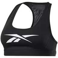 Biustonosze - Reebok Damski sportowy biustonosz S Hero Racer Pad Bra-Read czarny czarny xxs FK5315 - miniaturka - grafika 1