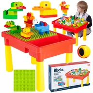 Zabawki interaktywne dla dzieci - Klocki Plastikowe Kolorowe Baza Stolik Edukacyjny  U300 - miniaturka - grafika 1