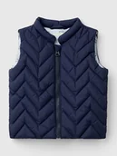 Bluzy i sweterki niemowlęce - Benetton Kamizelka pikowana w kolorze granatowym - miniaturka - grafika 1