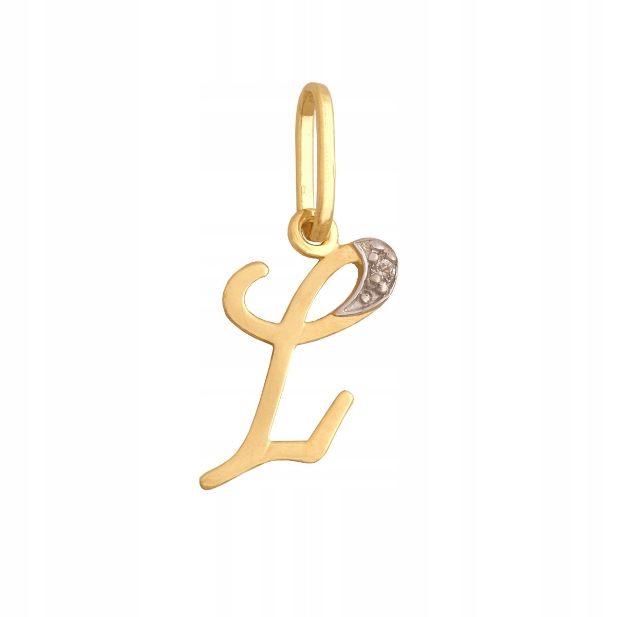 Złota Zawieszka Literka 585 0.40 g Cyrkonia