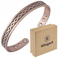 Bransolety męskie - BLINGART Bransoletka miedziana męska magnetyczna BANGLA regulowana PREZENT - miniaturka - grafika 1