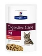 Mokra karma dla kotów - Hills PD Prescription Diet Feline i/d z łososiem 85g - Saszetka - miniaturka - grafika 1