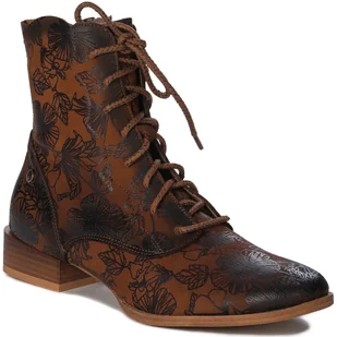 Maciejka Botki Damskie Skórzane Rude-39 - Botki damskie - miniaturka - grafika 1