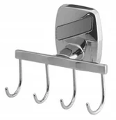 Wieszaki łazienkowe - Bisk Oregon Wieszak 4-hakowy 79706 chrom - miniaturka - grafika 1