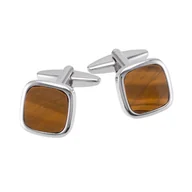 Spinki do mankietów i krawatów - Spinki do mankietów Tygrysie Oko SD-247 - miniaturka - grafika 1