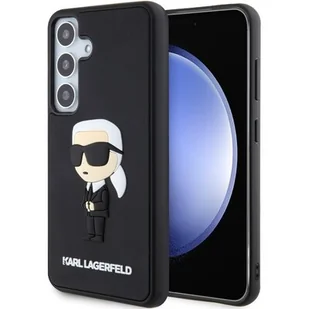 Karl Lagerfeld KLHCS24M3DRKINK S24+ S926 czarny/black hardcase 3D Rubber Ikonik - Etui i futerały do telefonów - miniaturka - grafika 1
