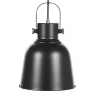Lampy sufitowe - Beliani Lampa wisząca Lampa wisząca metalowa czarna HAAST 201551 - miniaturka - grafika 1