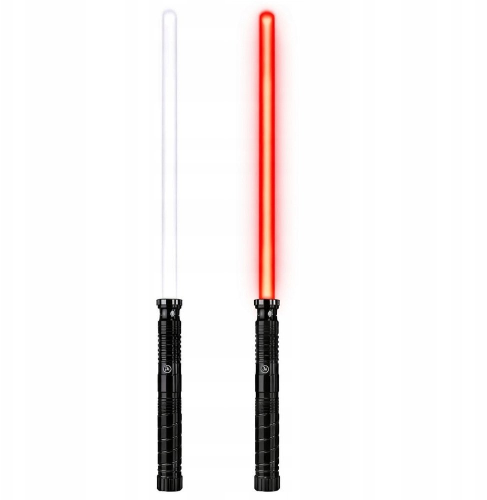 Miecz Laserowy Świetlny LED Z Dźwiękami Metalowa Rękojeść 75 cm