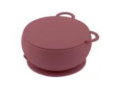 Miseczki i talerzyki dla dzieci - Minikoioi Minikoioi: miseczka silikonowa z przyssawką Bowly (Różowy) - miniaturka - grafika 1