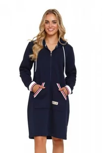 Doctor nap SMZ 4508 navy blue szlafrok damski - Szlafroki damskie - miniaturka - grafika 1