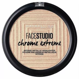 Maybelline Maybelline Face Studio Chrome Extreme Intense Metallic Highlighter Metaliczny Rozświetlacz Do Twarzy 300 Sandstone Shimmer 3600531524180 - Rozświetlacze do twarzy i ciała - miniaturka - grafika 1