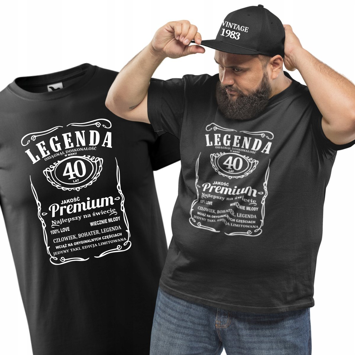 Koszulka Na 40 Urodziny Legenda 40 Premium Super Prezent Dla Niego Męska M/Aradena