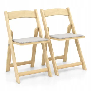 Zestaw Składane krzesło do salonu 2 szt - Krzesła - miniaturka - grafika 1