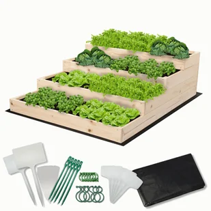 Skrzynia na warzywa warzywniak grządka drewniana 90x120 ZESTAW EKO / Wamar-Sosenka - Szklarnie ogrodowe - miniaturka - grafika 1