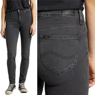Spodnie damskie - Lee SCARLETT HIGH Black Bucklin RURKI WYSOKI STAN CZARNY DżINS W27 L31 - miniaturka - grafika 1