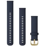 Akcesoria do smartwatchy - Garmin Silikonowy pasek Vivoactive 4s, Vivomove 3s, Venu 2s (18mm) - niebieski z jasnozłotym zapięciem 010-12932-0A - miniaturka - grafika 1