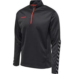 Hummel HmlAuthentic bluza męska z zamkiem błyskawicznym szary asfaltowy xxl 204927-1525 - Bluzy męskie - miniaturka - grafika 1