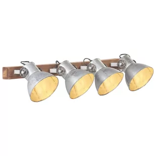 VidaXL Industrialna lampa ścienna, srebrna, 90x25 cm, E27 320501  VidaXL - Lampy sufitowe - miniaturka - grafika 1