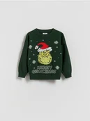 Bluzy i sweterki niemowlęce - Reserved - Świąteczny sweter Grinch - zielony - miniaturka - grafika 1